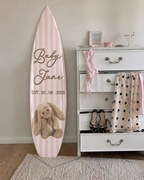 Custom Baby Name Surfboard Wall Decor