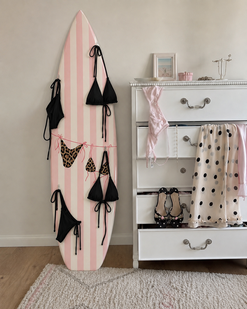Kini Babe Surfboard Wall Decor