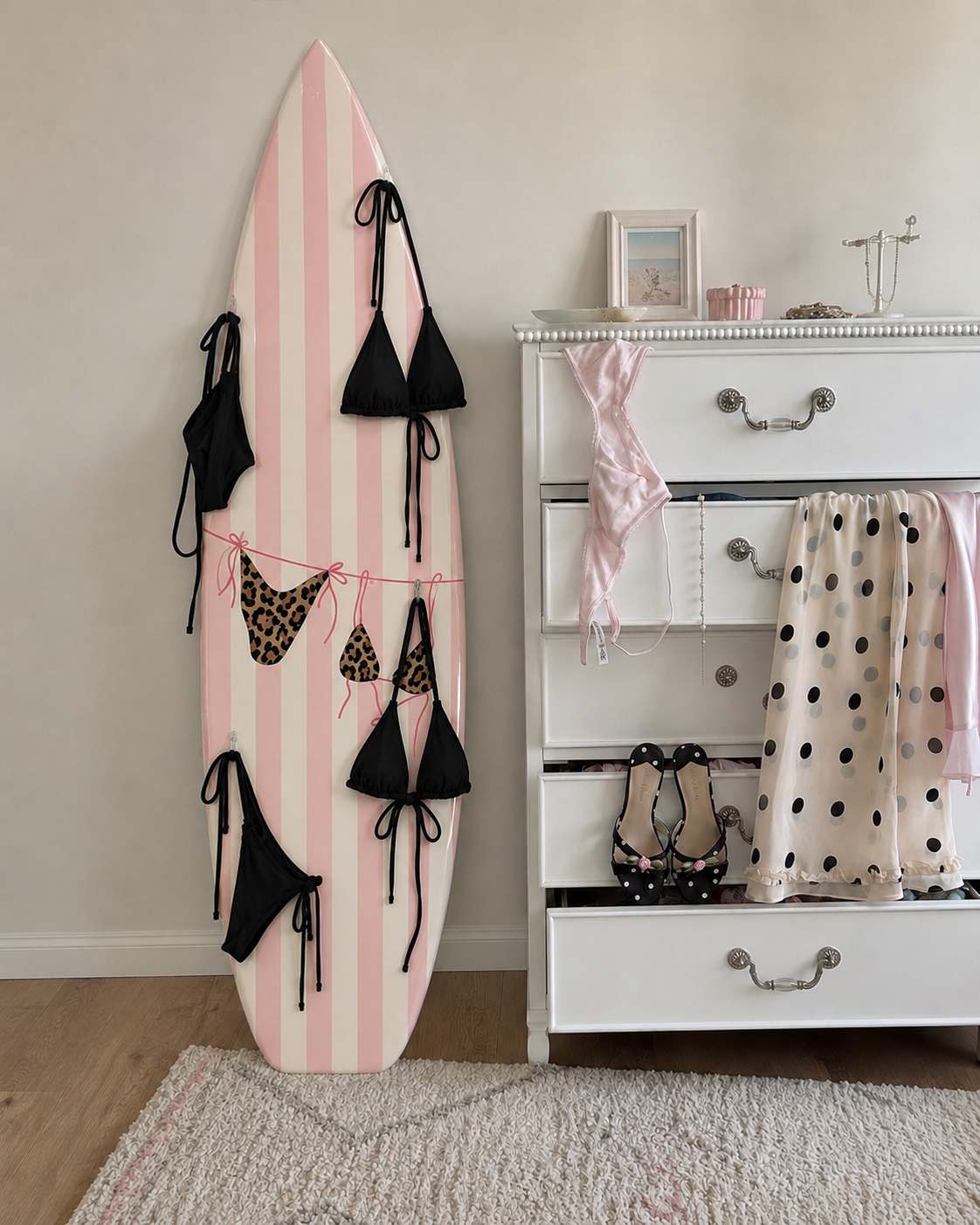 Kini Babe Surfboard Wall Decor