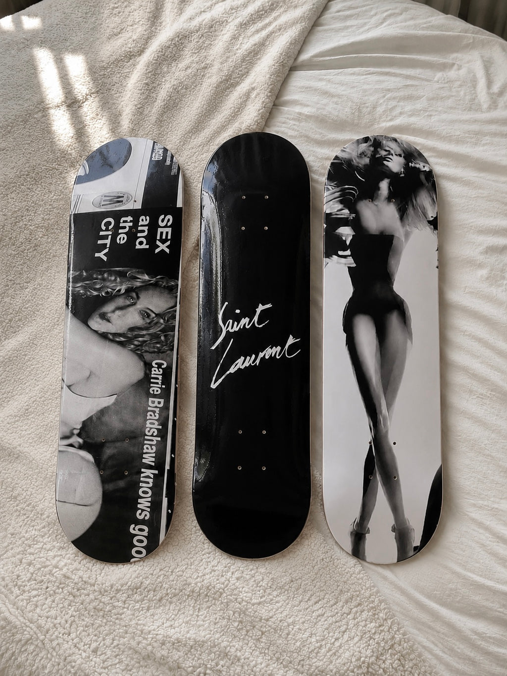 High Fashion Saint Laurent Skateboard Wall Decor Set