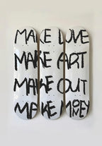 Make Love, Make Art Skateboard Wall Decor Set