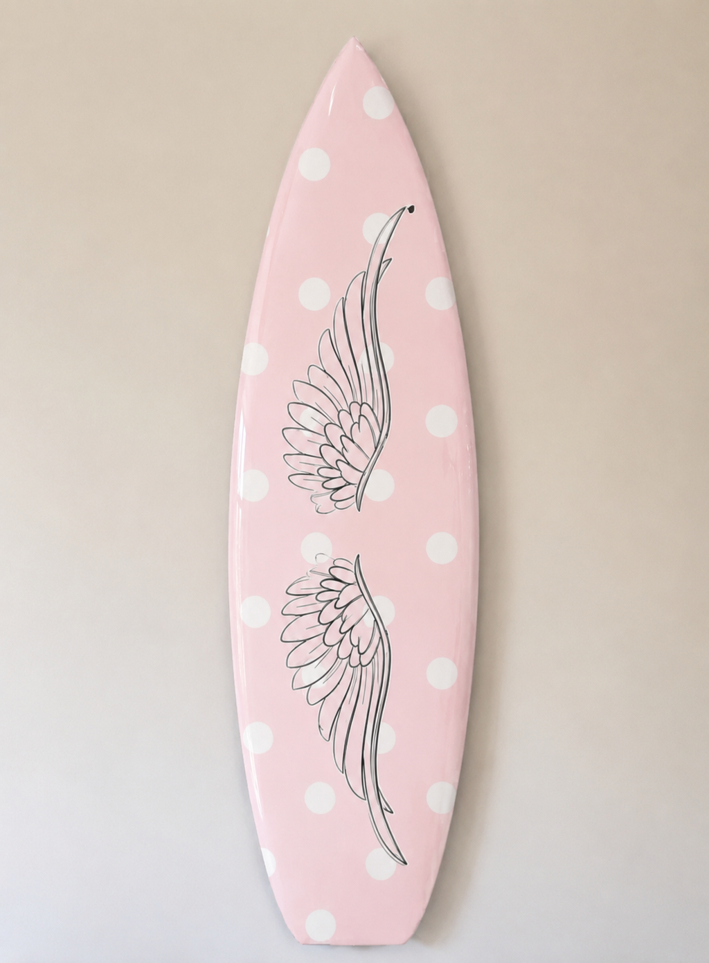 Angel Polka Dot Surfboard Wall Decor