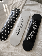 Lucky Girl Polka Dot Skateboard Wall Decor Art