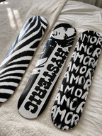 Hysteric Glamour and Zebra Print Skateboard Wall Decor Set
