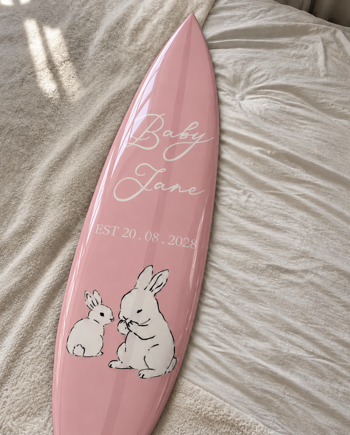 Custom Baby Name Surfboard Wall Decor