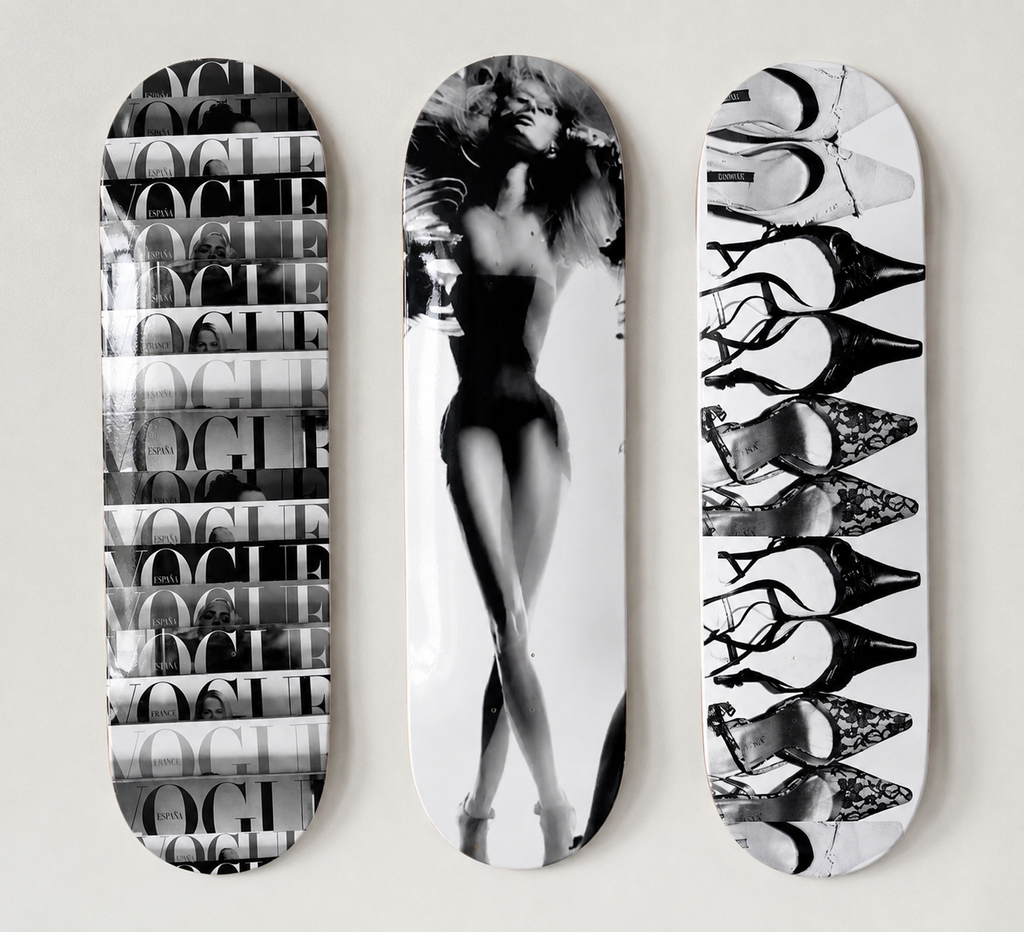 Vogue Saint Laurent Skateboard Wall Decor Set