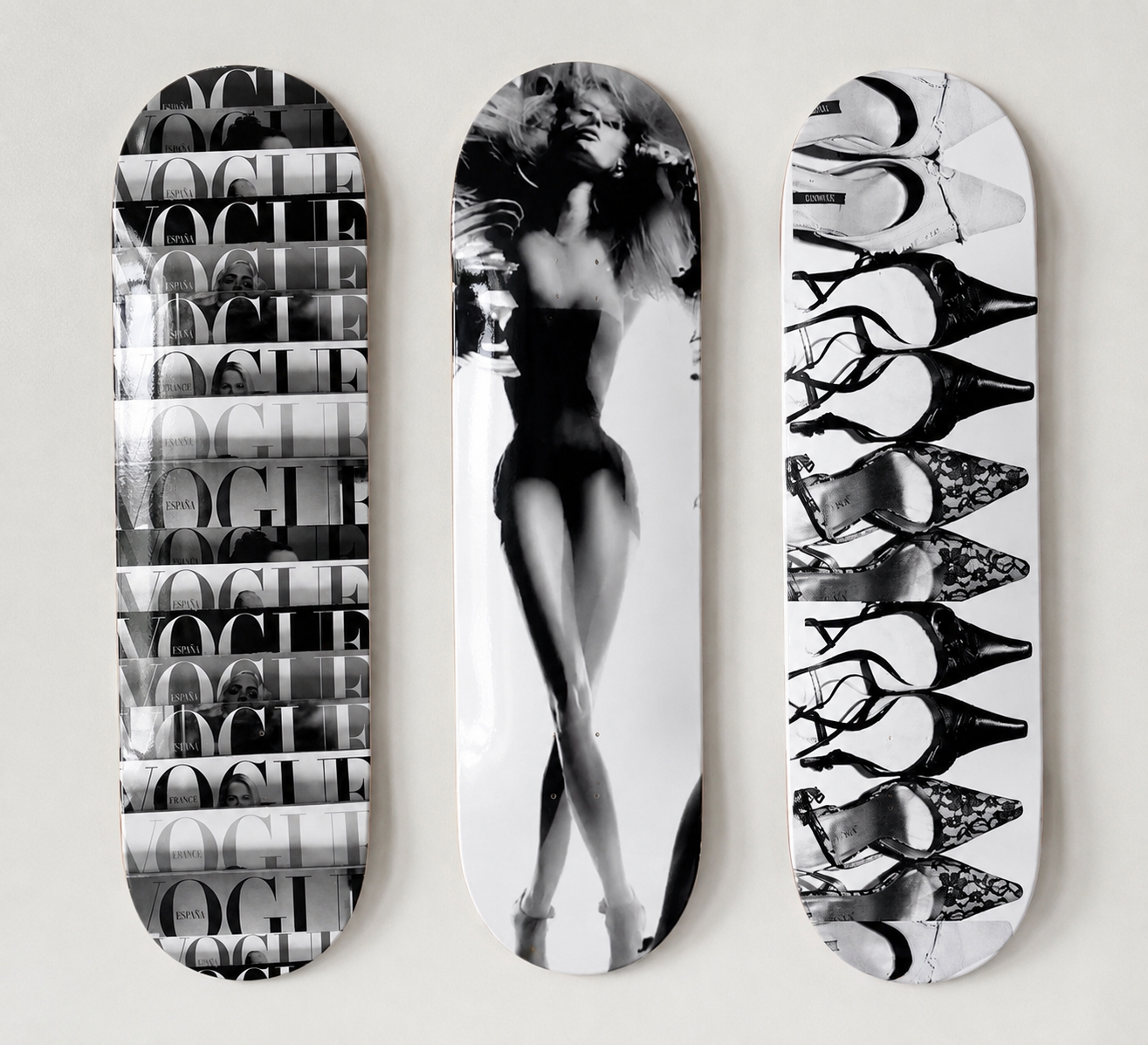 Vogue Saint Laurent Skateboard Wall Decor Set