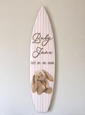Custom Baby Name Surfboard Wall Decor