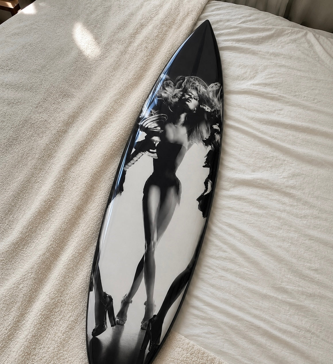 High Fashion Model Surfboard Wall Decor