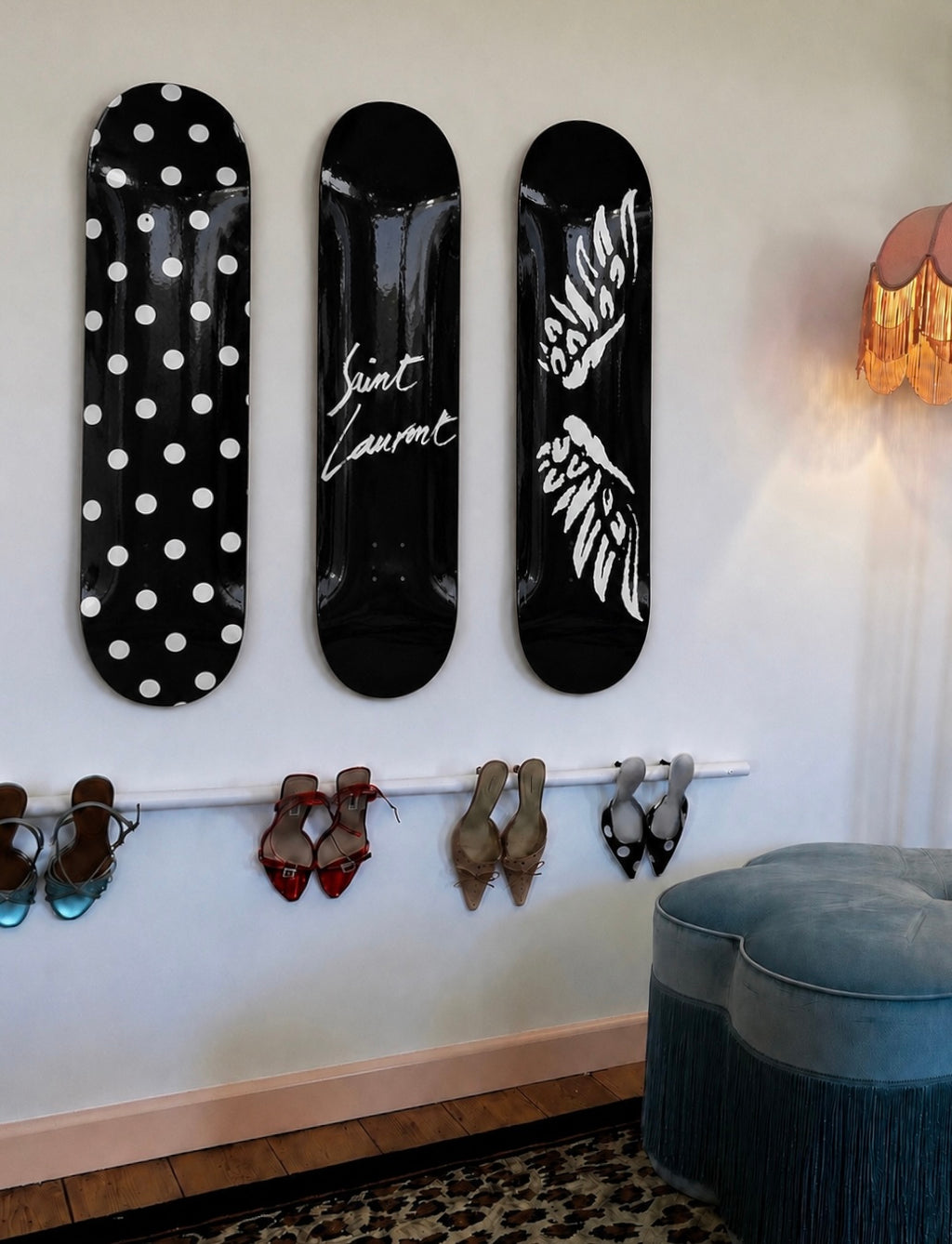 Saint Laurent Angel Skateboard Decor Set