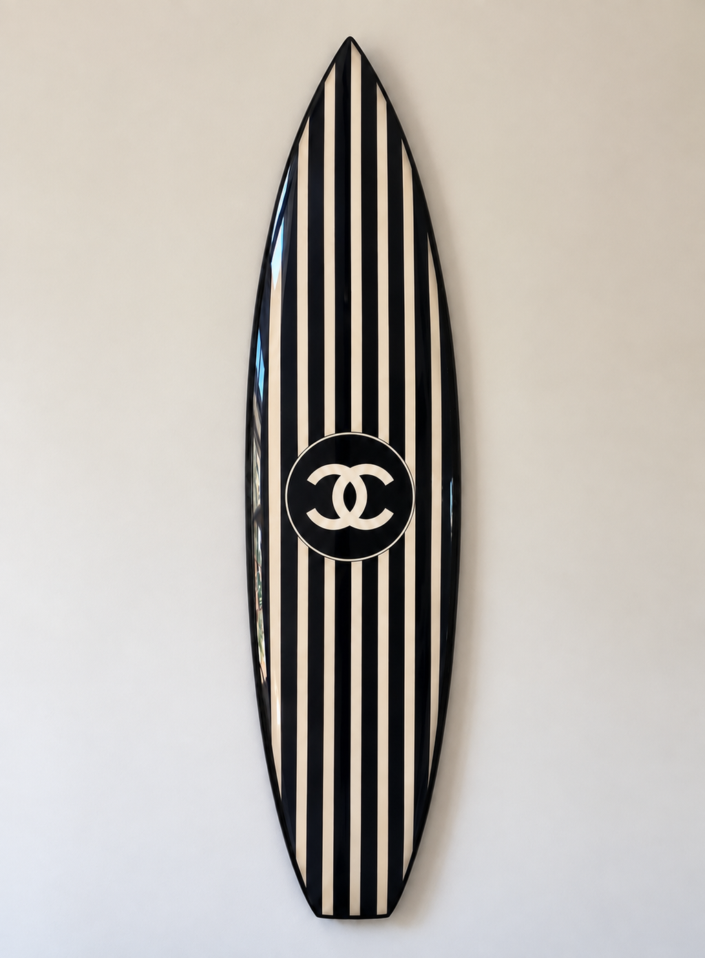 Summer Stripe Surfboard Wall Decor