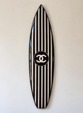 Summer Stripe Surfboard Wall Decor