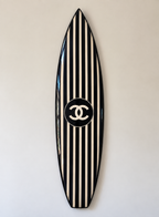 Summer Stripe Surfboard Wall Decor