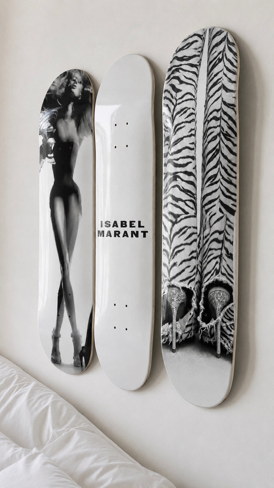 Isabel Marant and Zebra Print Skateboard Wall Decor Set