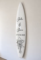 Custom Wedding Name & Date Surfboard Wall Decor