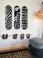 Hysteric Glamour and Zebra Print Skateboard Wall Decor Set