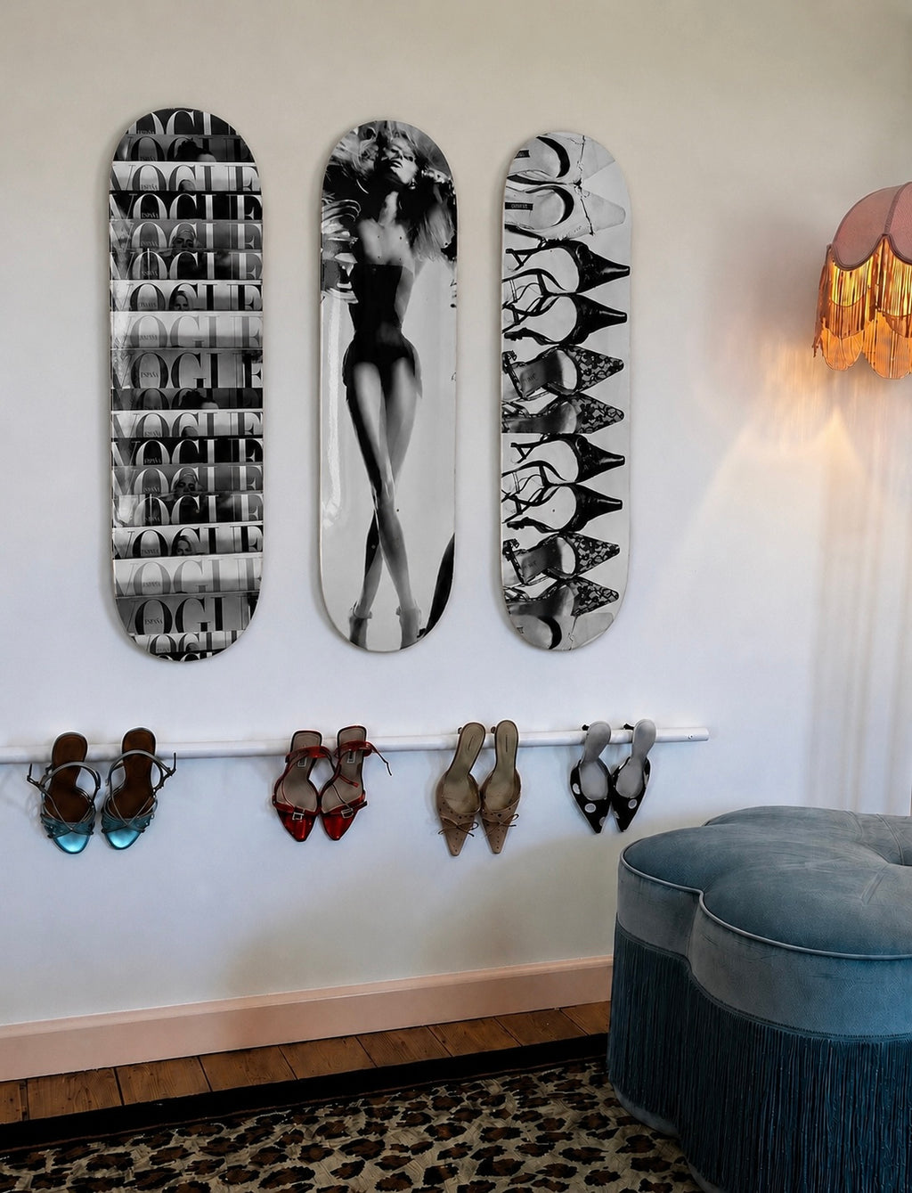Vogue Saint Laurent Skateboard Wall Decor Set