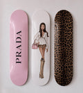 Prada Doll Cheetah Print Skateboard Wall Decor Set