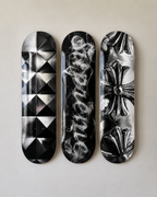 Supreme and Chrome Skateboard Wall Decor Set