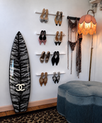 Zebra Print Surfboard Wall Decor