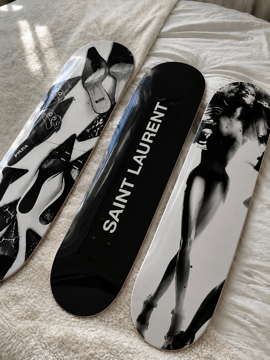 Saint Laurent Skateboard Wall Decor Set