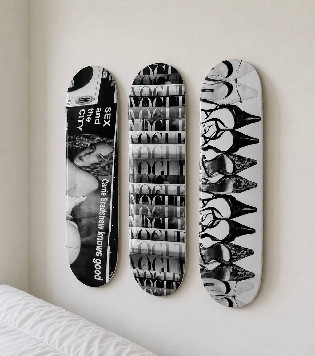 High Fashion Skateboard Wall Decor Set