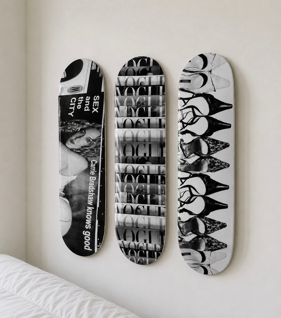 High Fashion Skateboard Wall Decor Set