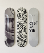 Cest La Vie Zebra Print Skateboard Wall Decor Set