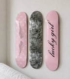 Lucky Girl Skateboard Wall Decor Set
