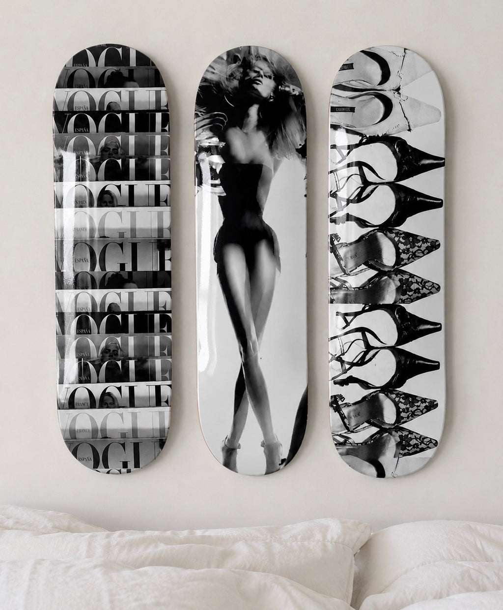 Vogue Saint Laurent Skateboard Wall Decor Set