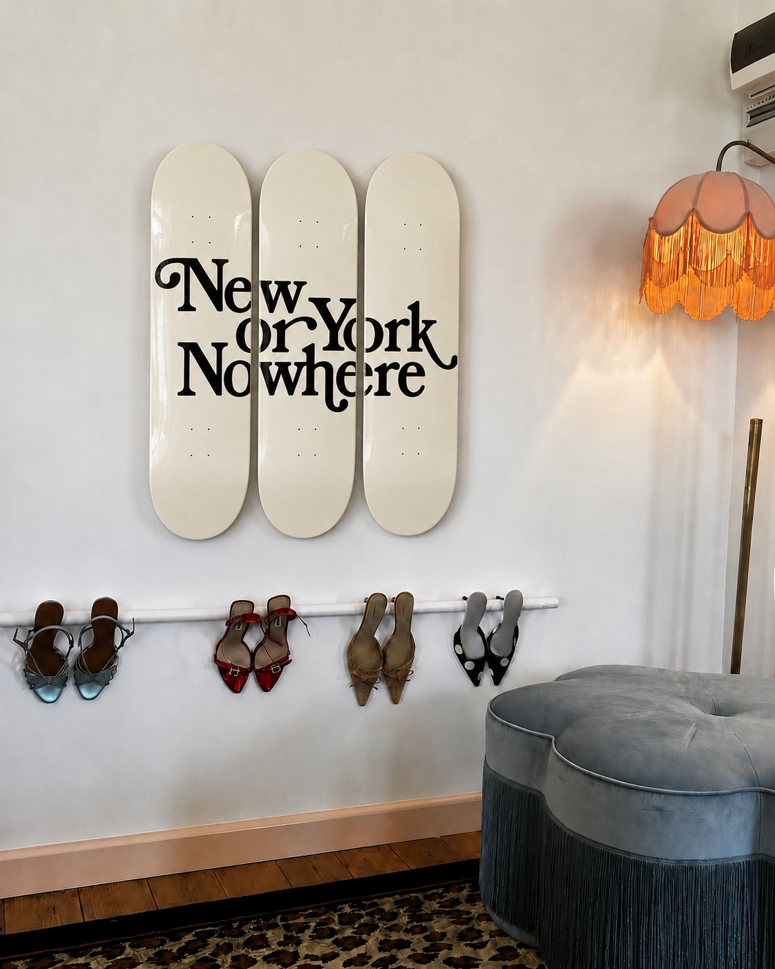 New York or Nowhere Skateboard Wall Decor Set