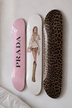 Prada Blondie Cheetah Print Skateboard Wall Decor Set