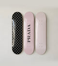Prada and Polka Dot Skateboard Wall Decor Set