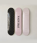 Prada and Polka Dot Skateboard Wall Decor Set