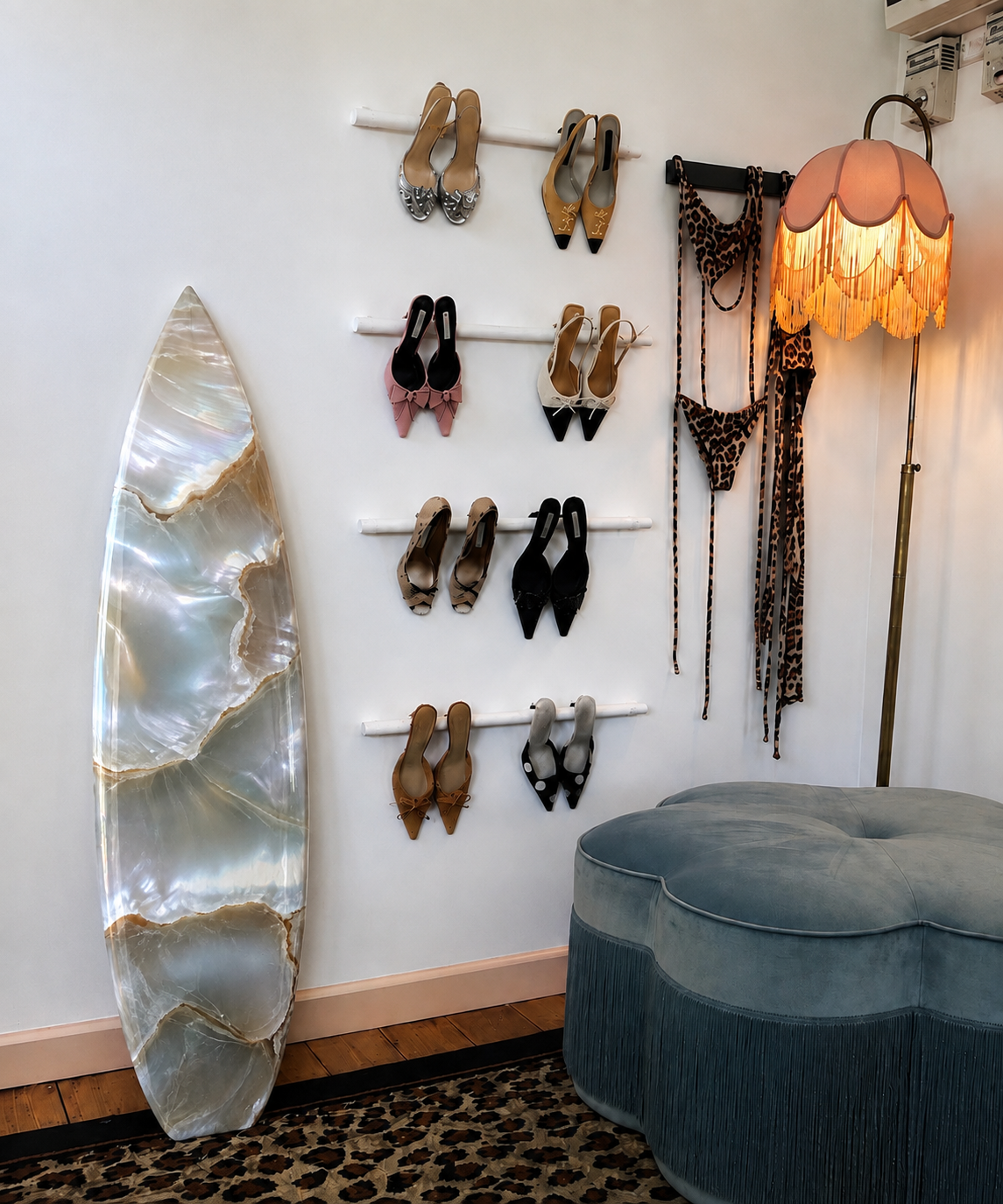 Summer Shell Surfboard Wall Decor
