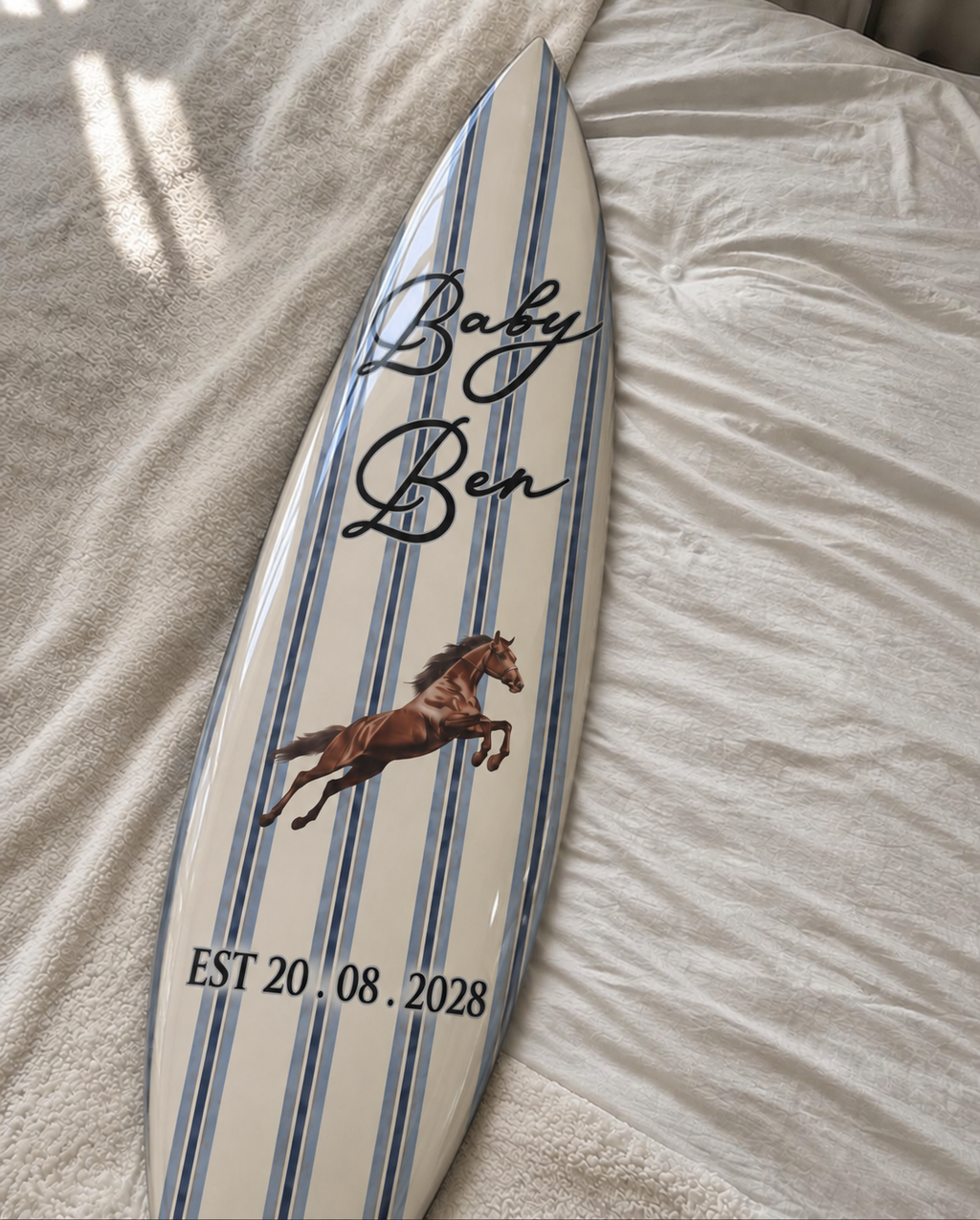 Custom Baby Name Surfboard Wall Decor