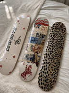 Cowboy Cheetah Print Skateboard Wall Decor Set