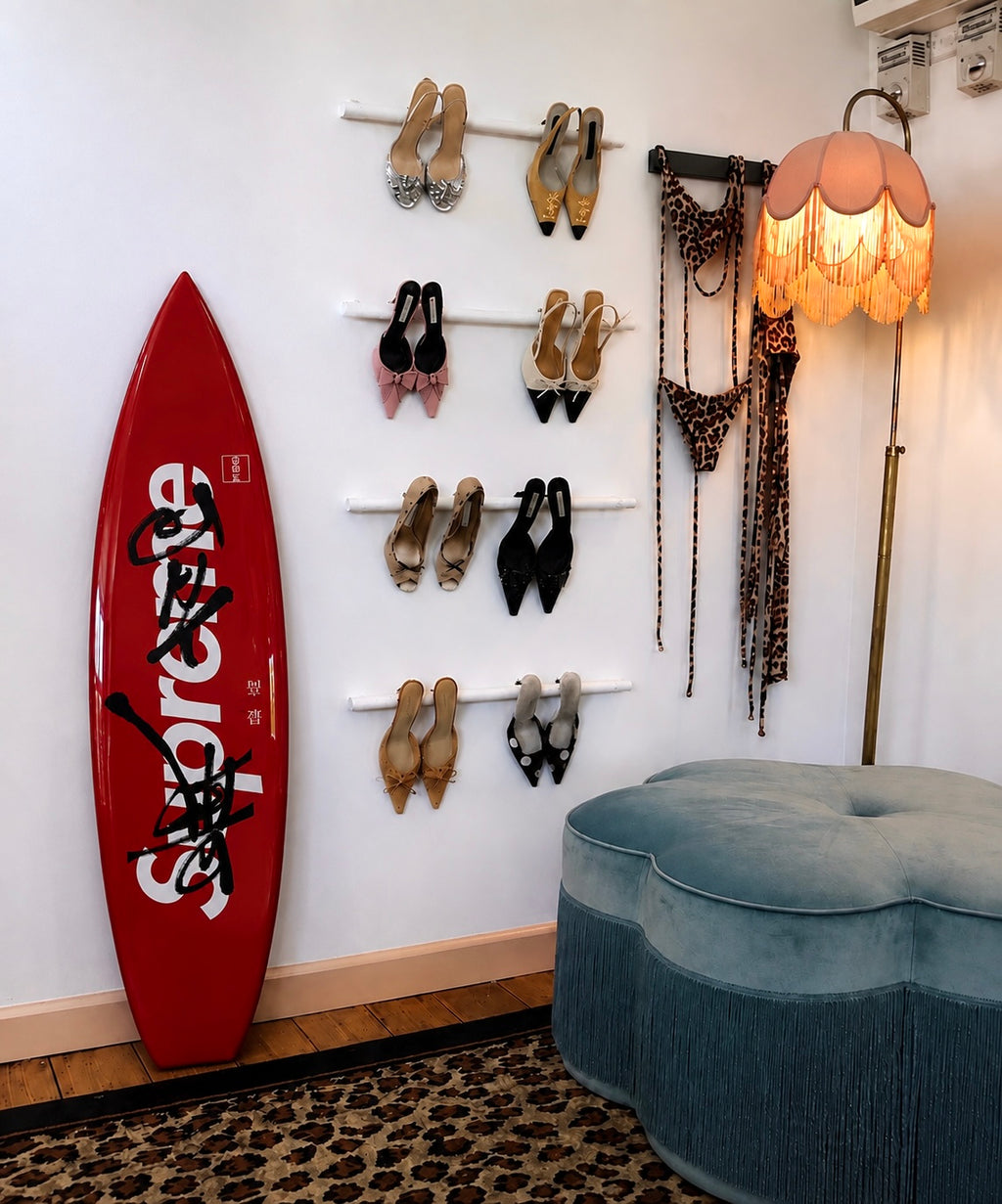 Supreme Print Surfboard Wall Decor
