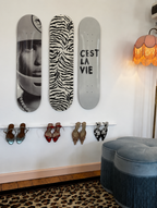 Cest La Vie Zebra Print Skateboard Wall Decor Set
