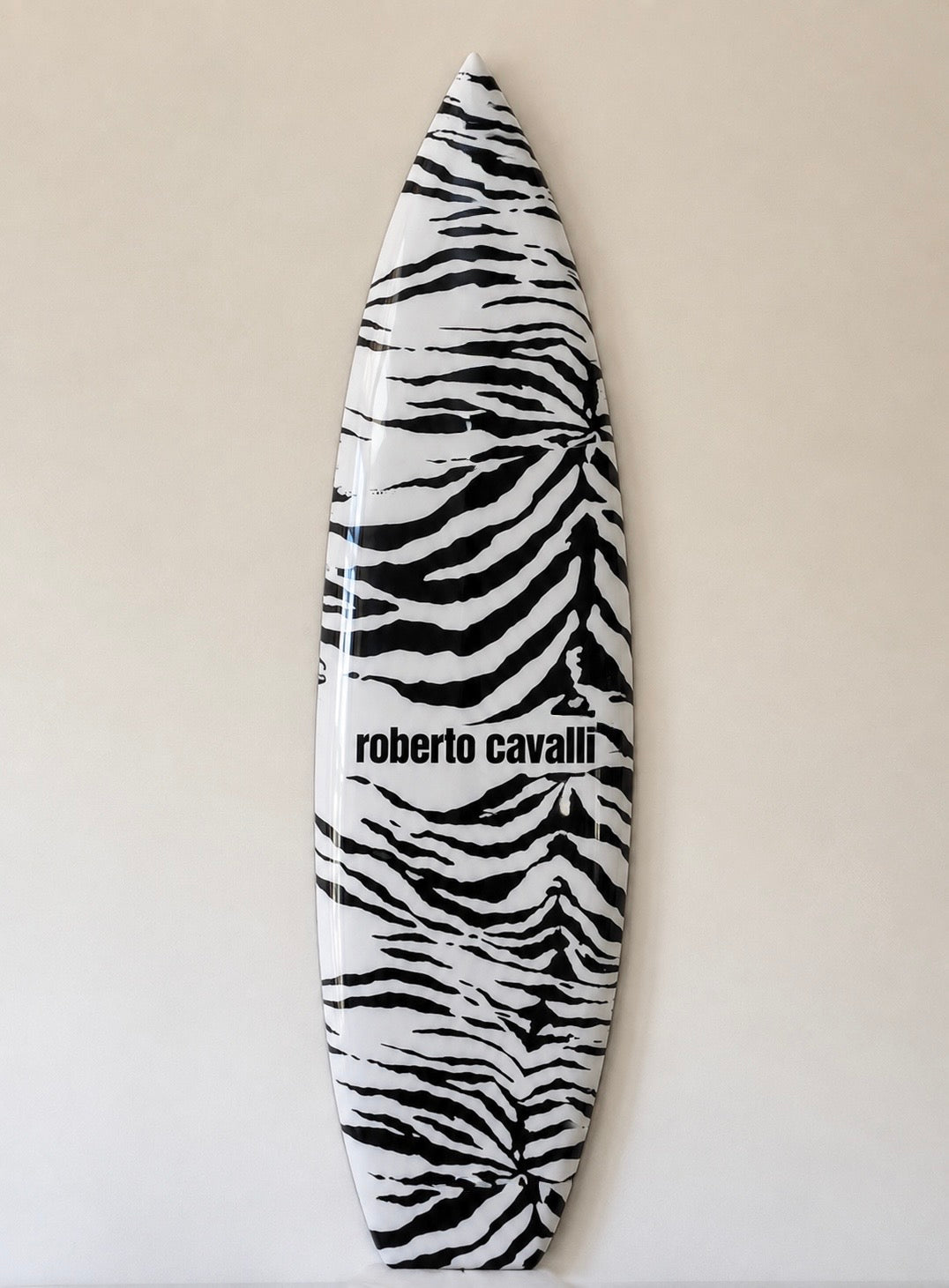 Cavalli Zebra Print Surfboard Wall Decor