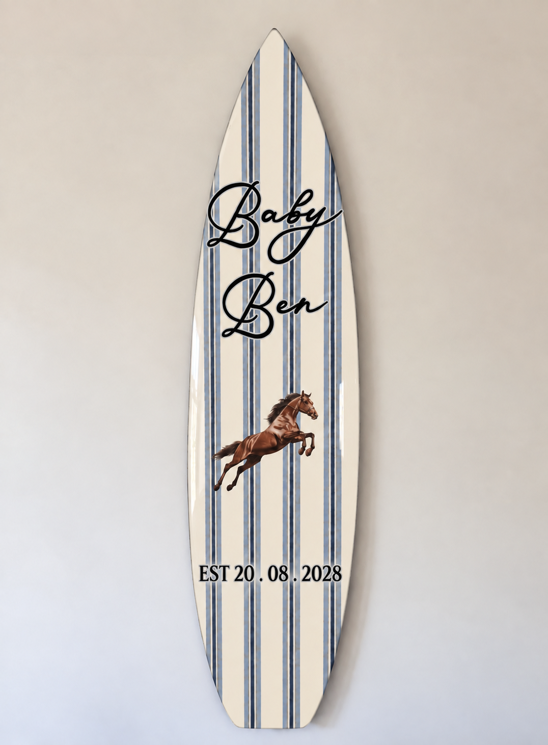 Custom Baby Name Surfboard Wall Decor