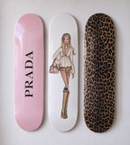 Prada Blondie Cheetah Print Skateboard Wall Decor Set