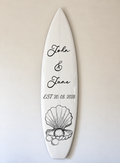 Custom Wedding Name & Date Surfboard Wall Decor