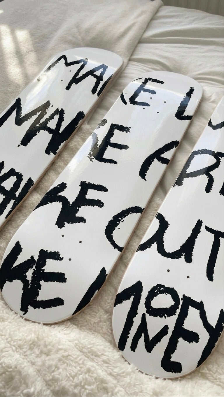 Make Love, Make Art Skateboard Wall Decor Set