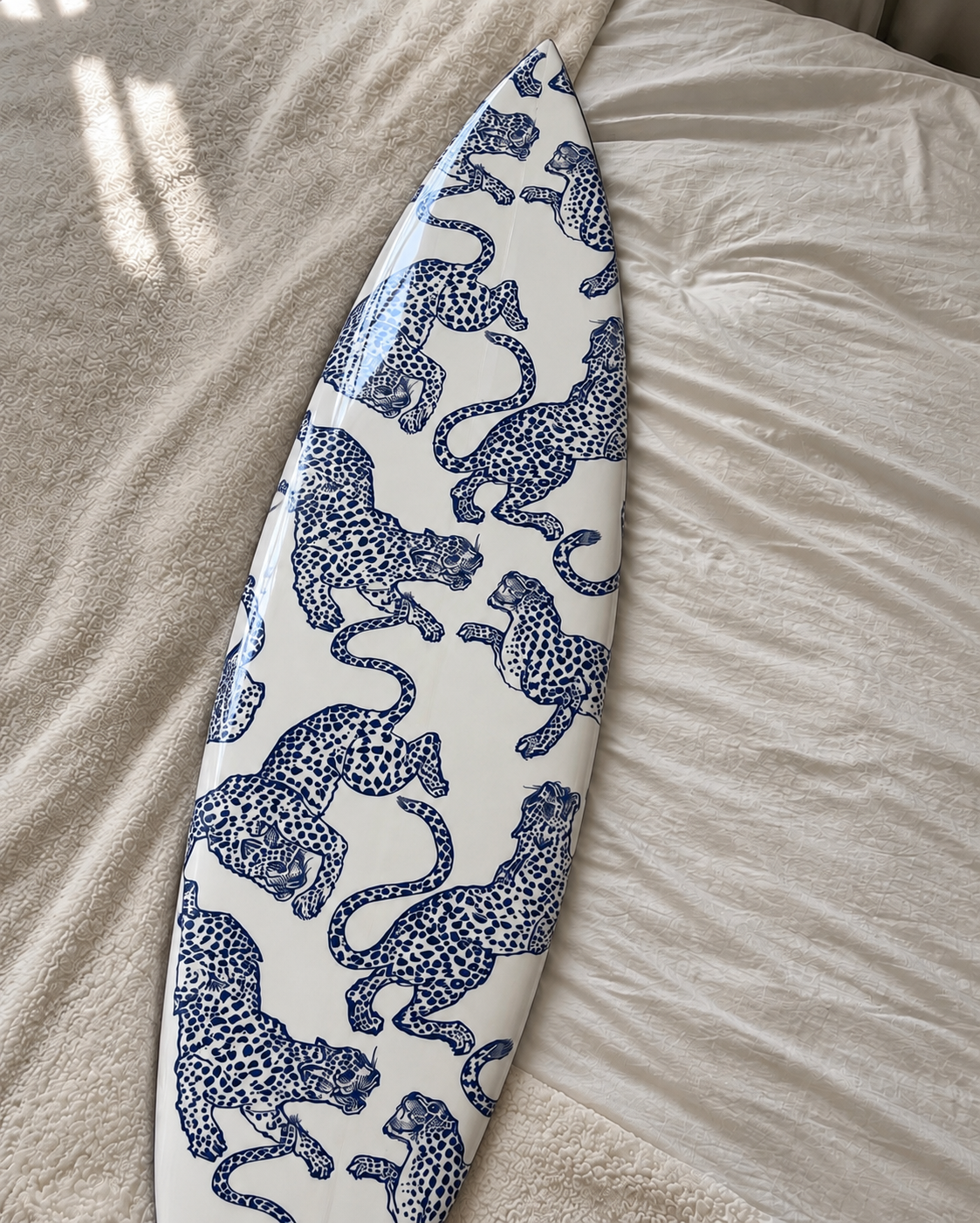 Porcelain Tiger Surfboard Wall Decor