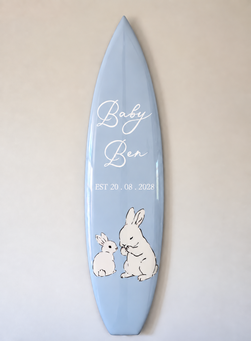 Custom Baby Name Surfboard Wall Decor