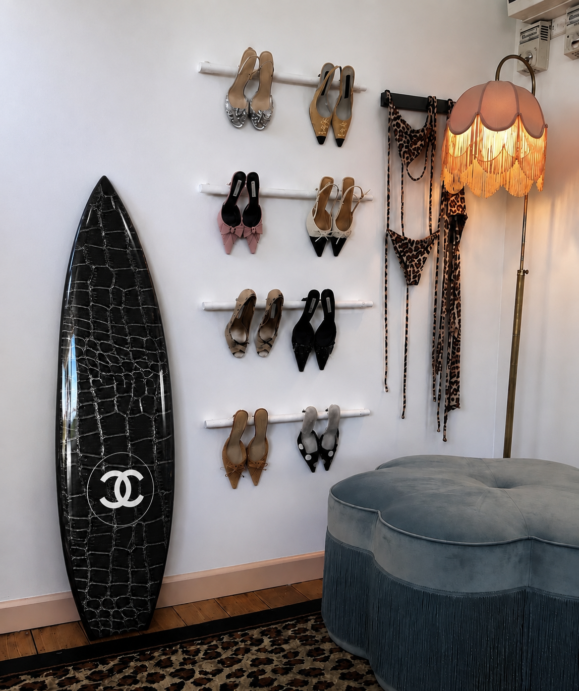 Snake Skin Surfboard Wall Decor