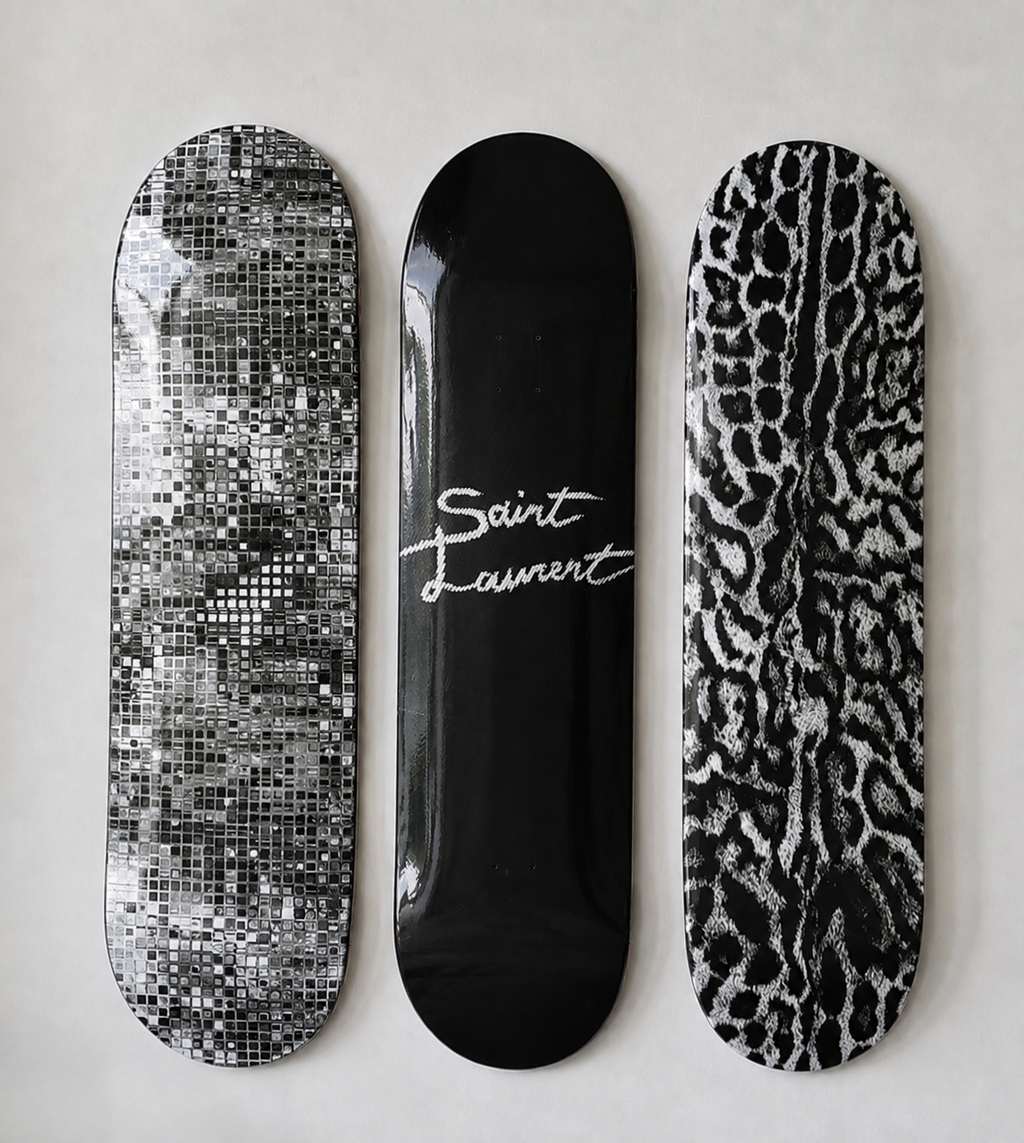 Laurent Cheetah Print Skateboard Wall Decor Art