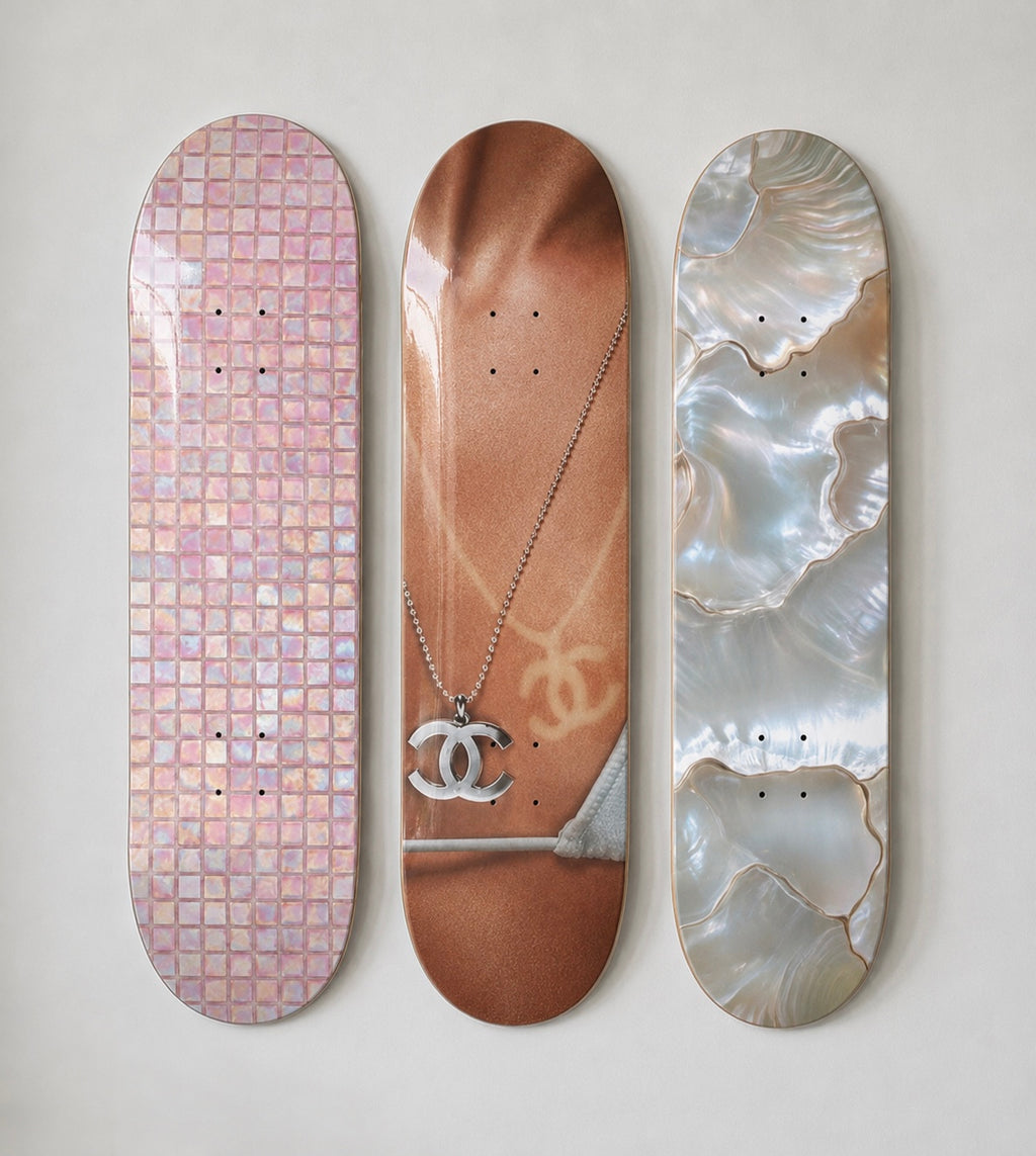 Summer Shell Chanel Skateboard Wall Decor Set