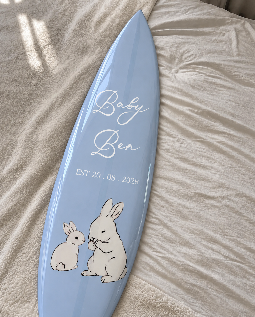 Custom Baby Name Surfboard Wall Decor